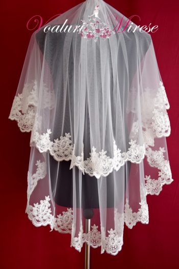 Voal Ivoire Mireasa Dantela C12-114