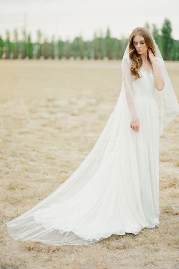 Voal Alb Mireasa Lung 2 Metri