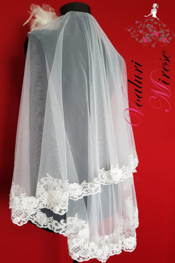 Voal Mireasa Ivoire Dantela C20-456