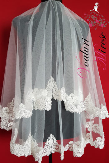 Voal Alb Mireasa Dantela C25-367