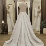 Trenă detașabilă ivory din tulle fin cu sclipici – 1,7 m